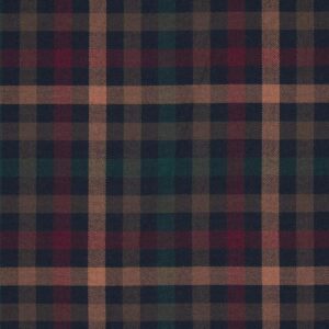 Tela elástica de cuadro escocés – navy